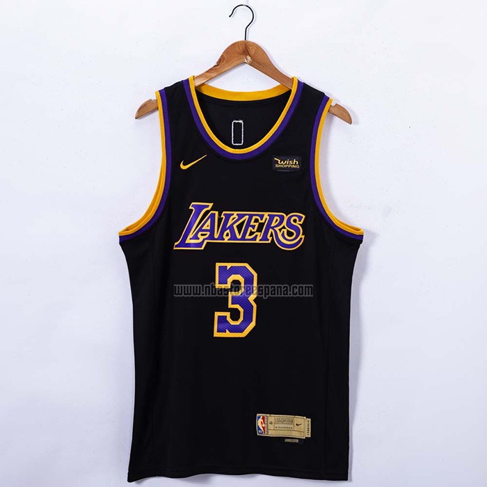 Camiseta Los Angeles Lakers Anthony Davis NO 3 Earned 2020-21 Negro